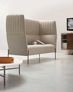 Dolly, Sofa with high backrest, for acoustic privacy