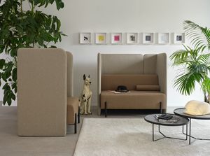 Eden, Sofa with high backrest for high acoustic comfort