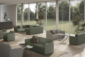 Kermess, Waiting sofas with a simple and linear design