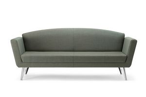 Wing 02 03, 2 or 3 seater sofa, upholstered in polyurethane, steel base
