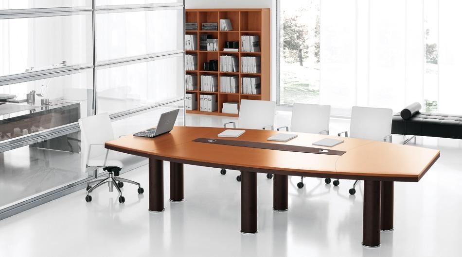 Meeting table deals with cable management