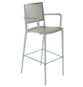 Kalipa ST B, Stackable stool with armrests, for garden