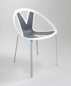 Extreme, Chair with seat in plastic material, for external