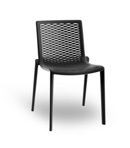 Kythira-S, Modern plastic chair, stackable, for pizzeria