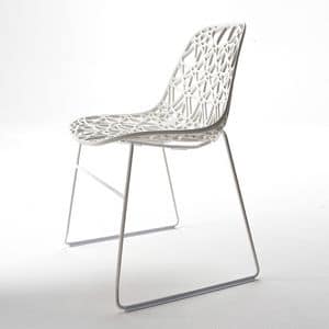 Nett R SB, Design Outdoor chair in metal, plastic mesh shell