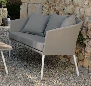 Amy AMYDIV, Sofa with aluminum structure, for outdoor