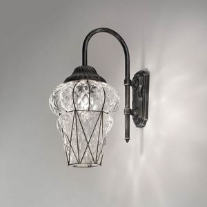 Piazza Eb114-035, Classic wall lamp for outdoor, in crystal