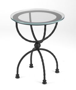 Eden Art. BR_T24, Outdoor coffee table, round glass top