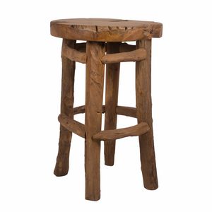 Radice 0498, Stool in solid wood, for outdoor use