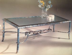 Diva 087/T, Small table in glass and wrought iron