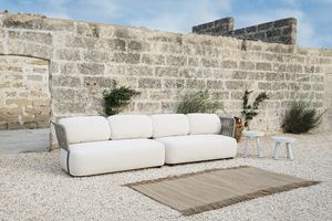 SOFT, Outdoor sofa composed of 2 elements