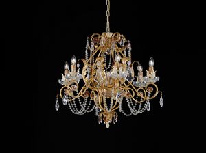 Art. 1446/6+1, Luxurious chandelier with Asfour crystals