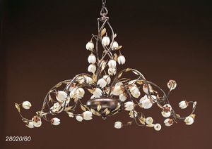 Art. 28020/60 Fior di Loto, Majestic chandelier with floral decorations
