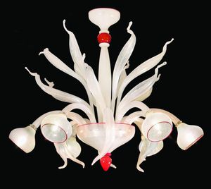 Art. LP 80065/6, Murano glass chandelier