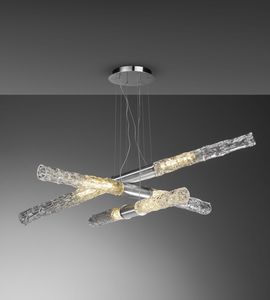 Art. LP 80066/3, Elegant glass chandelier, with a modern design