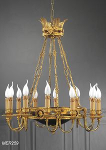 Art. MER 259, Chandelier with lacquer painted cup