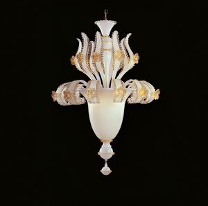 Art. VO 29/S/6, Pendant lamp in silk finish glass