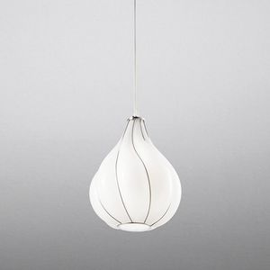 Goccia Rs409-030, Suspension lamp in white glass