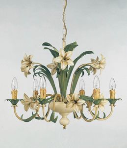 L.3635/6, Chandelier with floral decorations