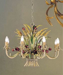 L.4655/8, Wrought iron chandelier, handmade
