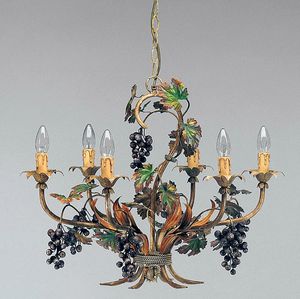L.5190/6, Chandelier with decorations in the shape of bunches of grapes