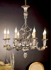 L.7440/8, Chandelier with silver decorations