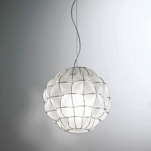 Pouff Rs383-035, Glass pendant lamp, handcrafted