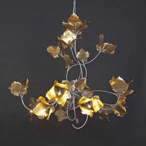 RASPO HL1073CH-15, Iron chandelier with decorative leaves