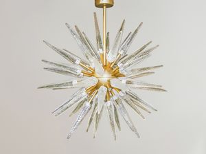 SPUTNIK, Deco style chandelier, in glass and metal