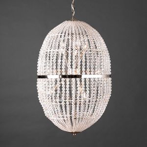 UOVO HL1090CH-12, Chandelier with transparent crystal spheres
