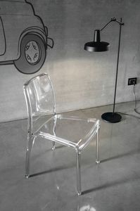 FUTURA SE800, Transparent plastic chair ideal for bars