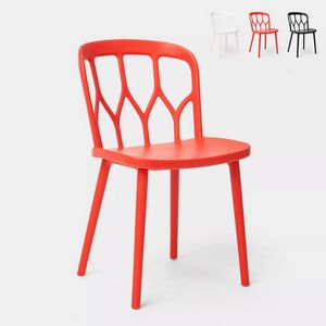 Modern design chairs for kitchen bar and garden made from alchemy polypropylene Flow SC729PP, Chair with a fresh and dynamic design