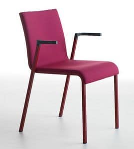 Persia P/FU, Stackable chair with armrests
