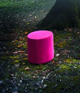 ROLLY pouf, Pouf cylindrical design covered with imitation leather