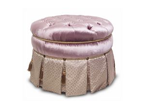 Becky, Padded pouf, with capitonn seat