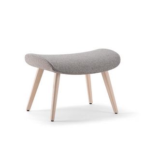 Crystal Lounge Pouf 02, Pouf with wooden legs