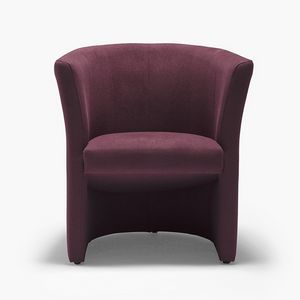 Duny P, Waiting armchair with fabric upholstery