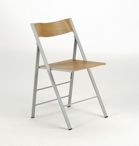 Pocket wood, Folding chair, with metal structure, for the kitchen