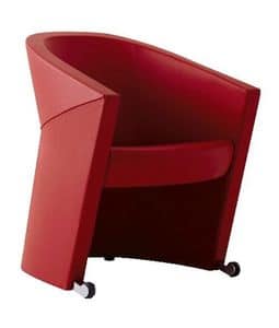 ARROW, Modern padded tub chair, for waiting area