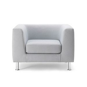 Wait 01, Upholstered armchair for office, legs made of tubular steel