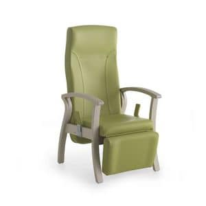 Silver Age 07 EV GAS, Armchair for elderly, reclining footrest