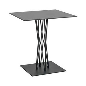 Jazz Q, Table with painted metal base. square top