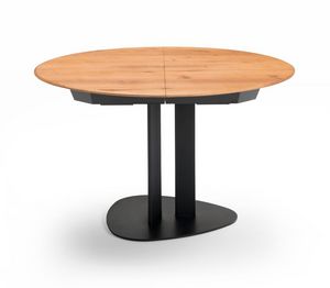 Clark, Table with extendable round floor