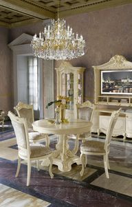 Madame Royale round table, Classic style table with extendable top
