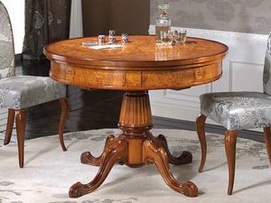 Silvia table, Round table with inlays