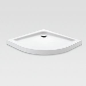 Corian curved - 6 cm thick, Corian shower tray, with curved corner