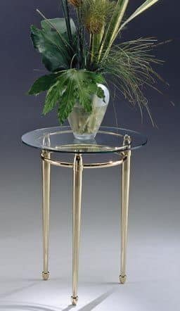 CARTESIO 280, Side table, round, brass, for living room