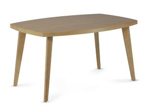 HIRO 1476, Wooden coffee table with bevelled edges