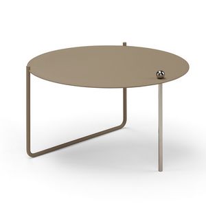 Neo, Round metal small tables, with a geometric design