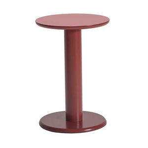 Takara T, Coffee table with base and top in MDF, metal column